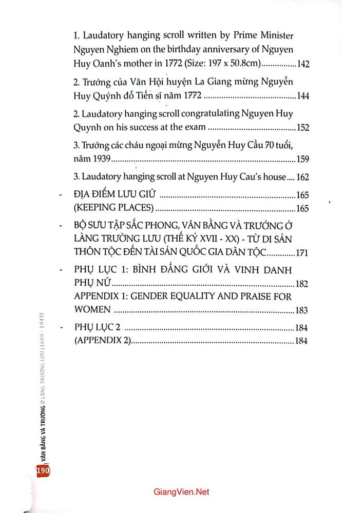 Trang 6 - Ảnh minh họa nội dung sách Văn bằng và trướng ở làng Trường Lưu từ 1689 đến 1943