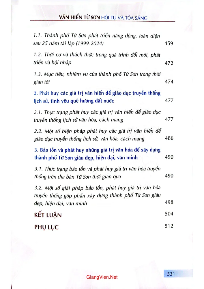 Trang 6 - Ảnh minh họa nội dung sách Văn hiến Từ Sơn hội tụ và tỏa sáng