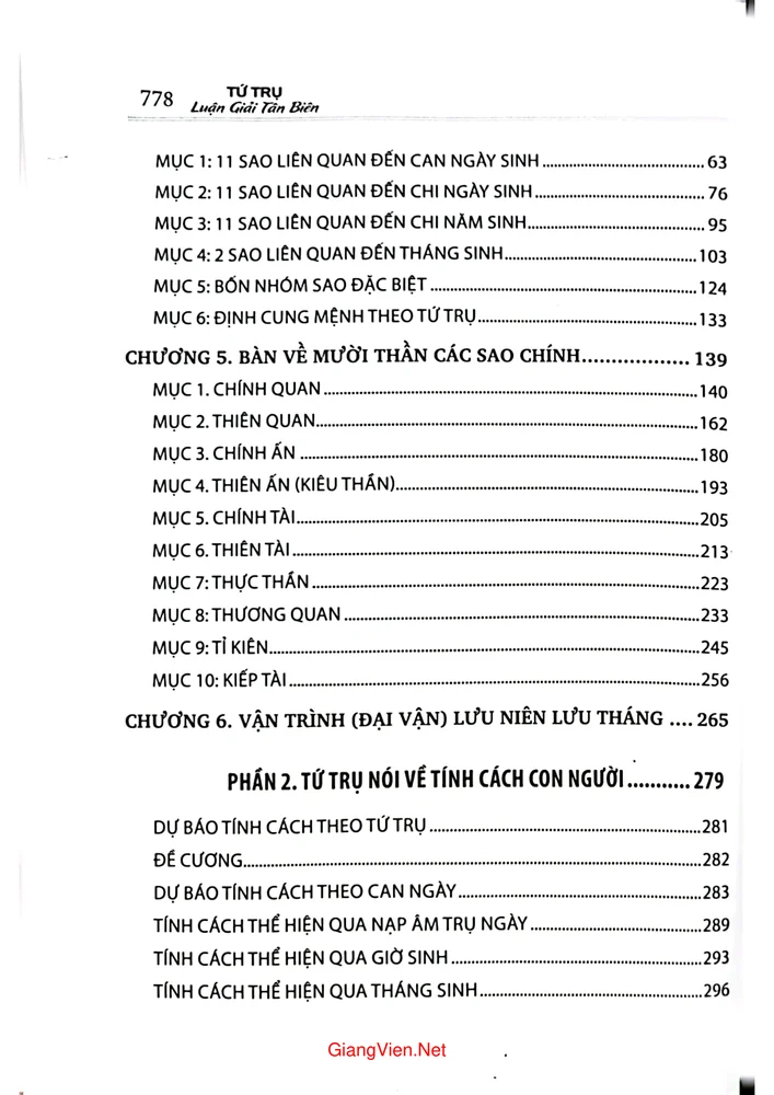 Trang 2 - Ảnh minh họa nội dung sách Tứ trụ luận giải tân biên