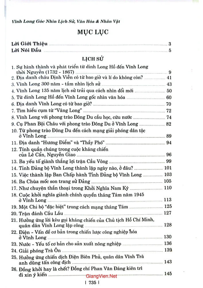 Trang 1 - Ảnh minh họa nội dung sách Vĩnh Long góc nhìn lịch sử, văn hóa và nhân vật