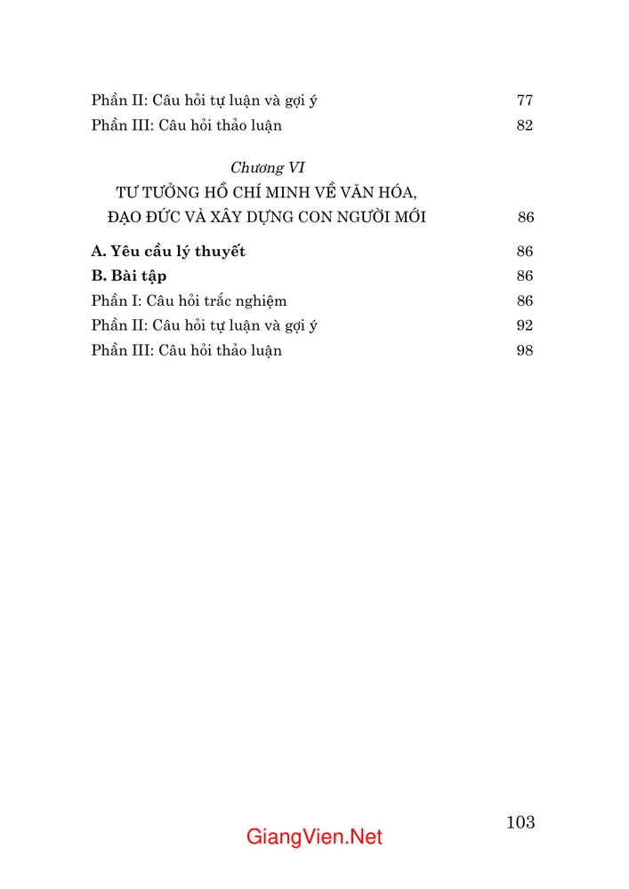 Trang 3 - Ảnh minh họa nội dung sách Tài liệu hướng dẫn học môn Tư tưởng Hồ Chí Minh