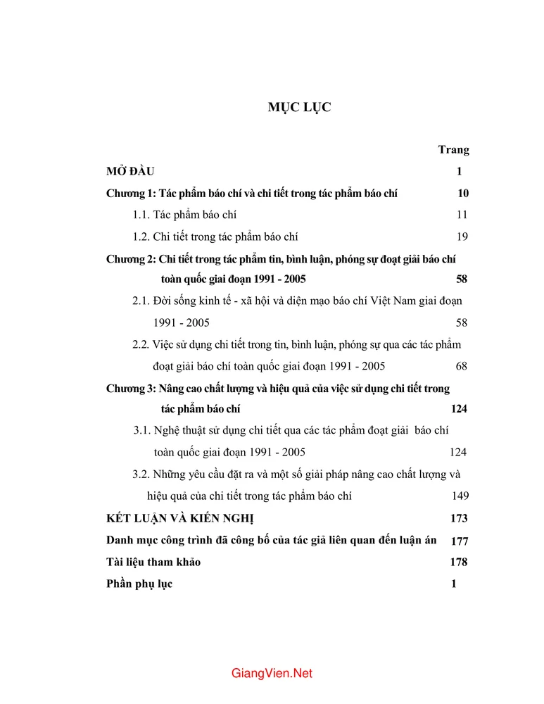 Trang 1 - Ảnh minh họa nội dung sách Chi tiết trong tác phẩm báo chí