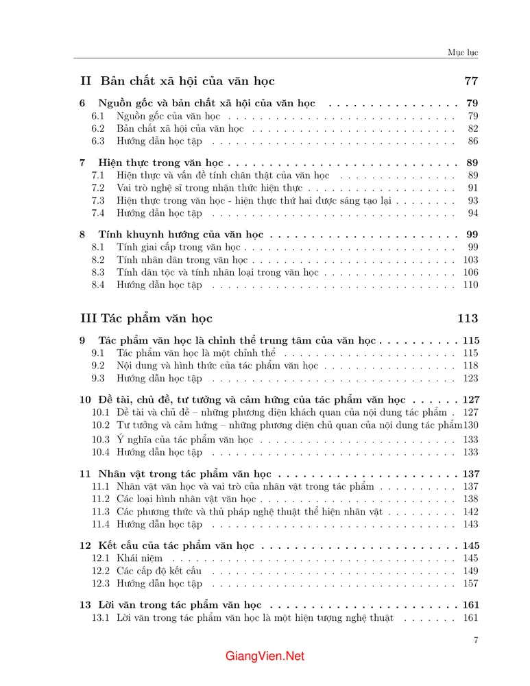 Trang 2 - Ảnh minh họa nội dung sách Giáo trình Lý luận Văn học