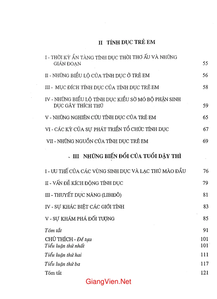 Trang 2 - Ảnh minh họa nội dung sách Sigmund Freud - Ba tiểu luận về thuyết tính dục