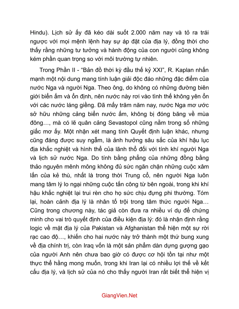 Trang 3 - Ảnh minh họa nội dung sách Sự minh định của địa lý