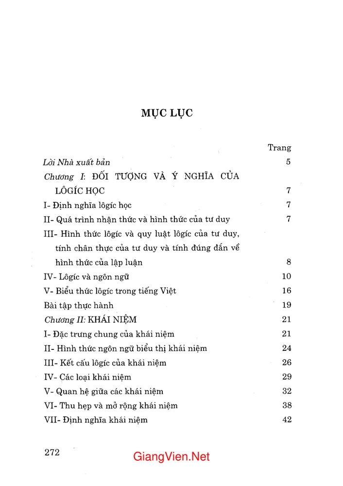 Trang 1 - Ảnh minh họa nội dung sách Hướng dẫn giải bài tập Lôgic hình thức