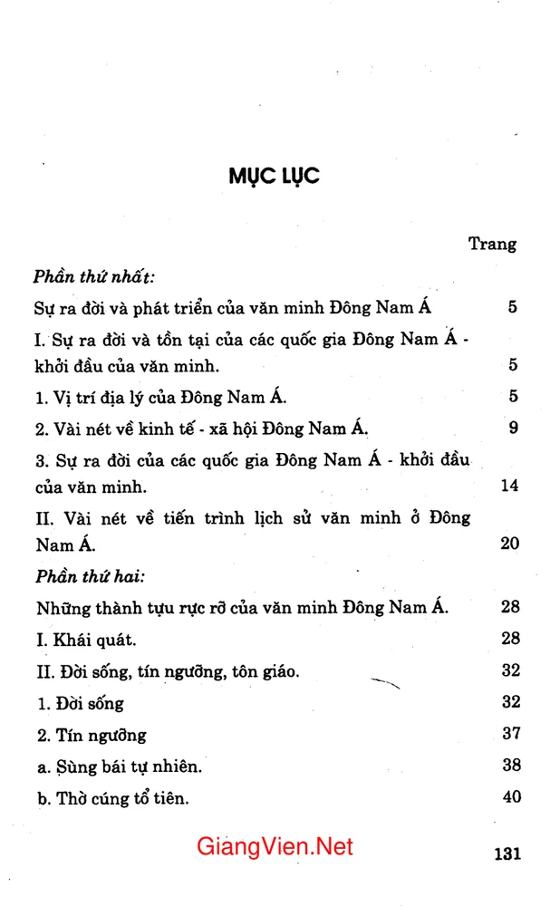 Trang 1 - Ảnh minh họa nội dung sách Văn minh Đông Nam Á