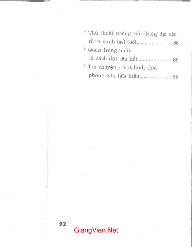 Trang 2 - Ảnh minh họa nội dung sách Kỹ năng phỏng vấn