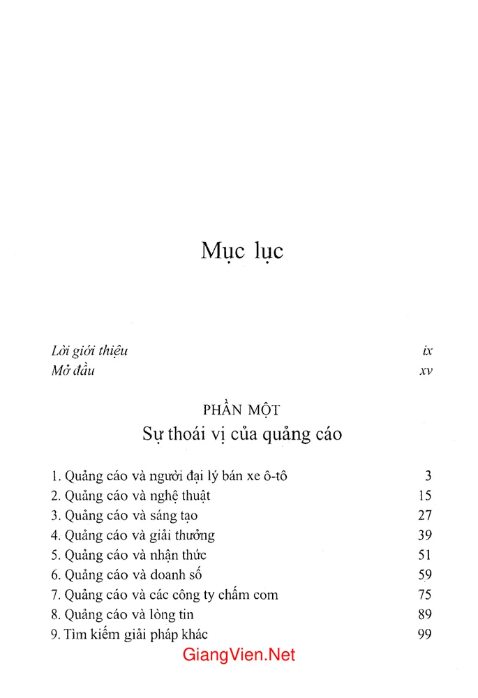 Trang 1 - Ảnh minh họa nội dung sách Quảng cáo thoái vị và PR lên ngôi