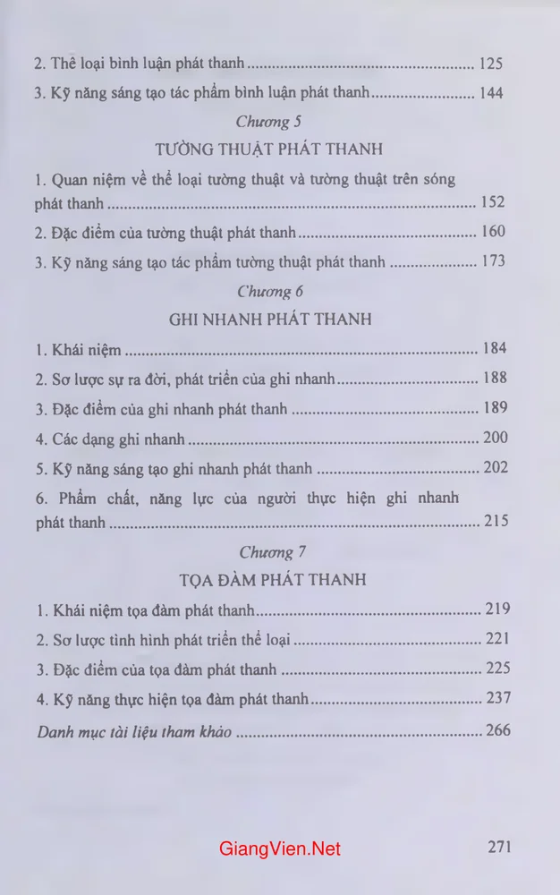 Trang 2 - Ảnh minh họa nội dung sách Các thể loại báo phát thanh