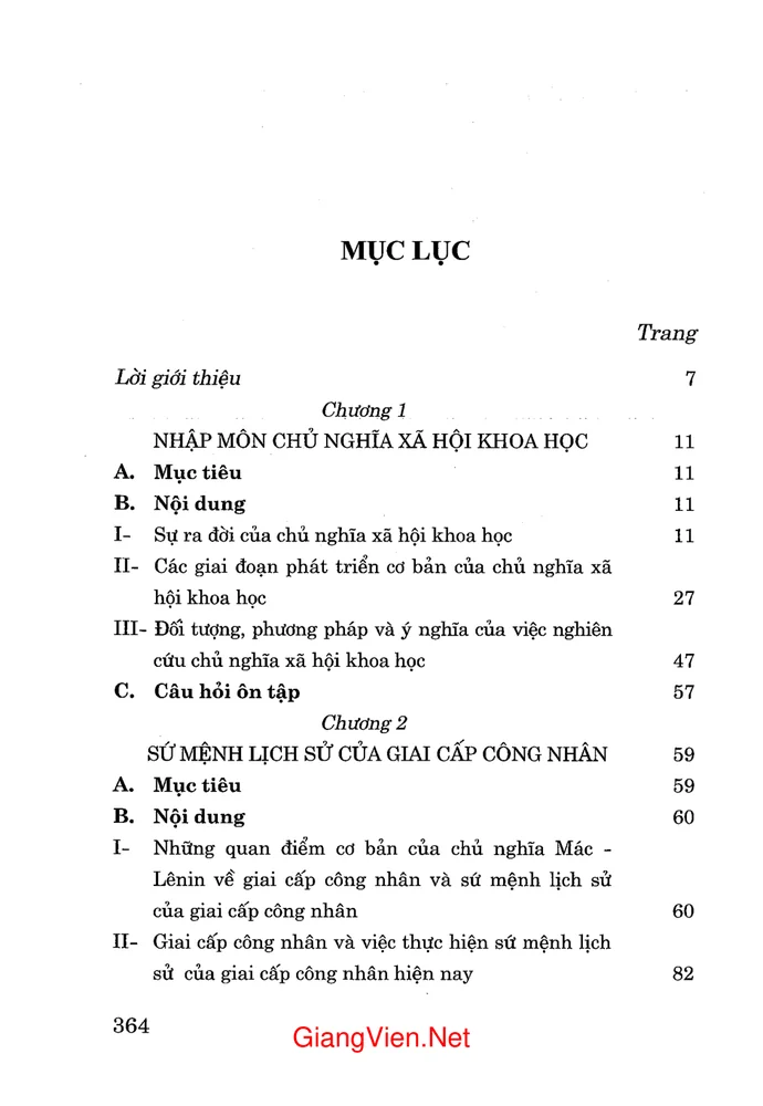Trang 1 - Ảnh minh họa nội dung sách Giáo trình Chủ nghĩa xã hội khoa học - chuyên