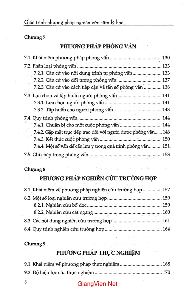 Trang 4 - Ảnh minh họa nội dung sách Giáo trình phương pháp nghiên cứu tâm lý học