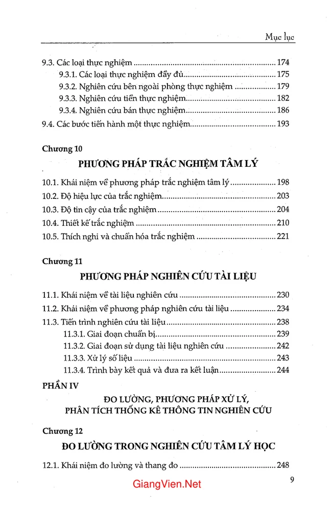 Trang 5 - Ảnh minh họa nội dung sách Giáo trình phương pháp nghiên cứu tâm lý học