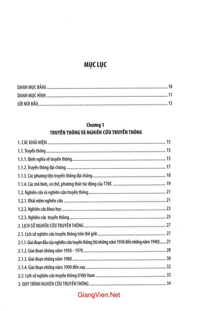 Trang 1 - Ảnh minh họa nội dung sách Giáo trình phương pháp nghiên cứu truyền thông