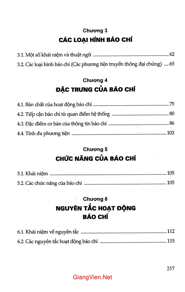 Trang 2 - Ảnh minh họa nội dung sách Giáo trình lý luận báo chí truyền thông