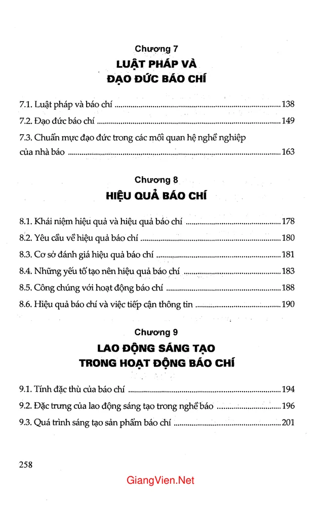 Trang 3 - Ảnh minh họa nội dung sách Giáo trình lý luận báo chí truyền thông