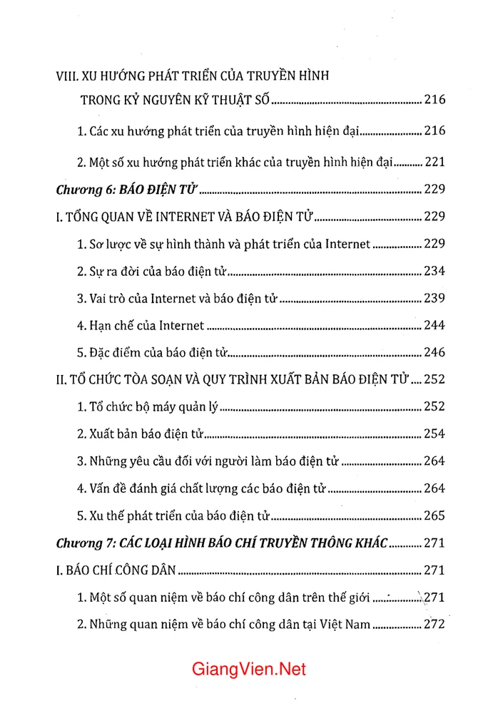 Trang 7 - Ảnh minh họa nội dung sách Các loại hình báo chí truyền thông