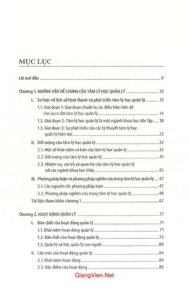 Trang 1 - Ảnh minh họa nội dung sách Giáo trình tâm lý học quản lý (tác giả Nguyễn Hữu Thụ)