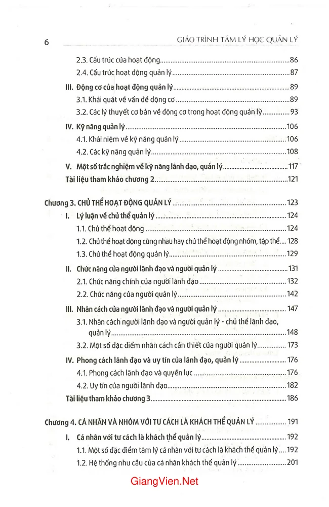 Trang 2 - Ảnh minh họa nội dung sách Giáo trình tâm lý học quản lý (tác giả Nguyễn Hữu Thụ)