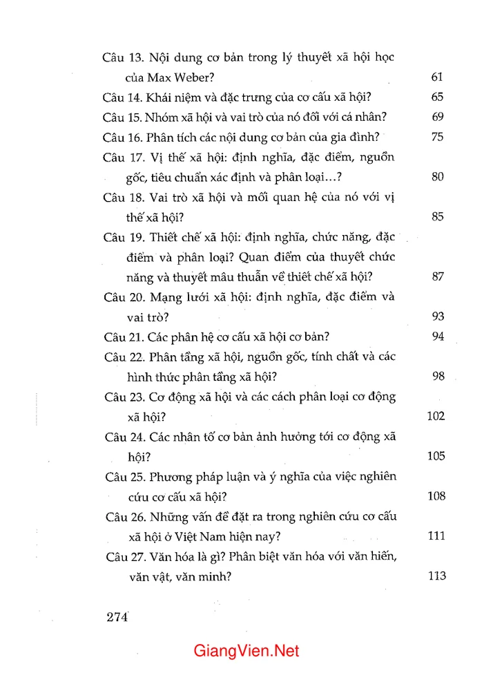 Trang 2 - Ảnh minh họa nội dung sách Hỏi đáp về xã hội học đại cương