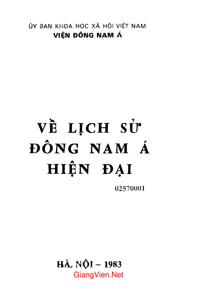 Về lịch sử Đông Nam Á hiện đại