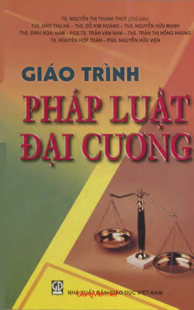 Giáo trình pháp luật đại cương (Nguyễn Thanh Thủy chủ biên)