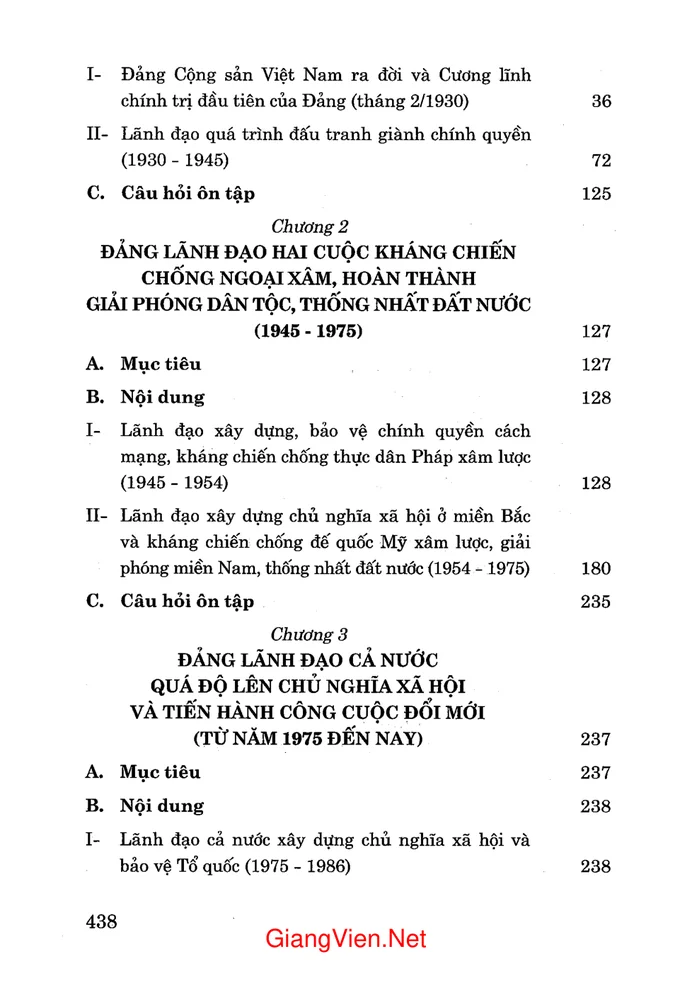 Trang 2 - Ảnh minh họa nội dung sách Giáo trình Lịch sử Đảng Cộng sản Việt Nam - không chuyên