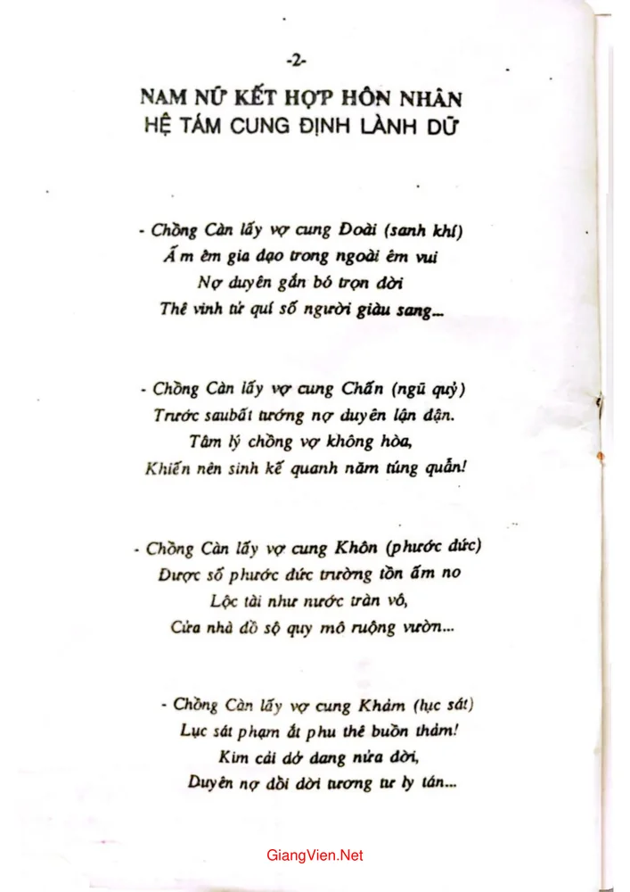 Trang 2 - Ảnh minh họa nội dung sách Tử vi tướng pháp