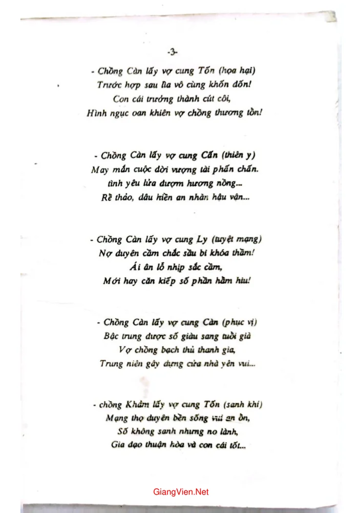 Trang 3 - Ảnh minh họa nội dung sách Tử vi tướng pháp