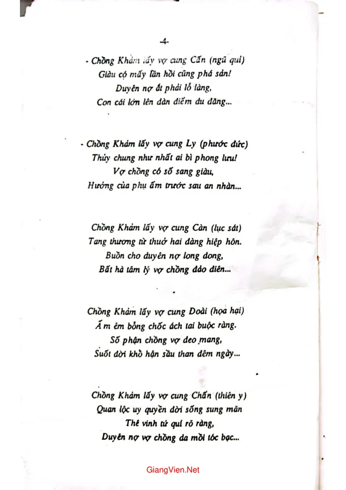 Trang 4 - Ảnh minh họa nội dung sách Tử vi tướng pháp