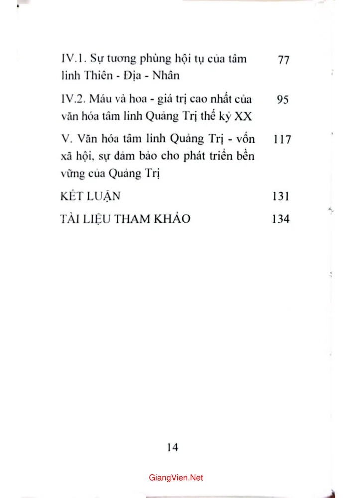 Trang 2 - Ảnh minh họa nội dung sách Văn hóa tâm linh Quảng Trị, một cái nhìn phác thảo