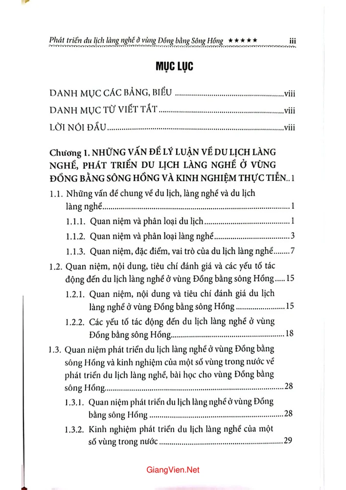 Trang 1 - Ảnh minh họa nội dung sách Phát triển du lịch làng nghề ở vùng Đồng bằng sông Hồng