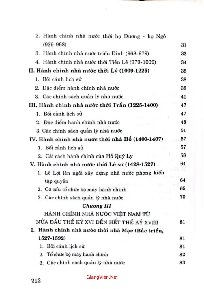 Trang 2 - Ảnh minh họa nội dung sách Tổng quan về lịch sử hành chính nhà nước Việt Nam