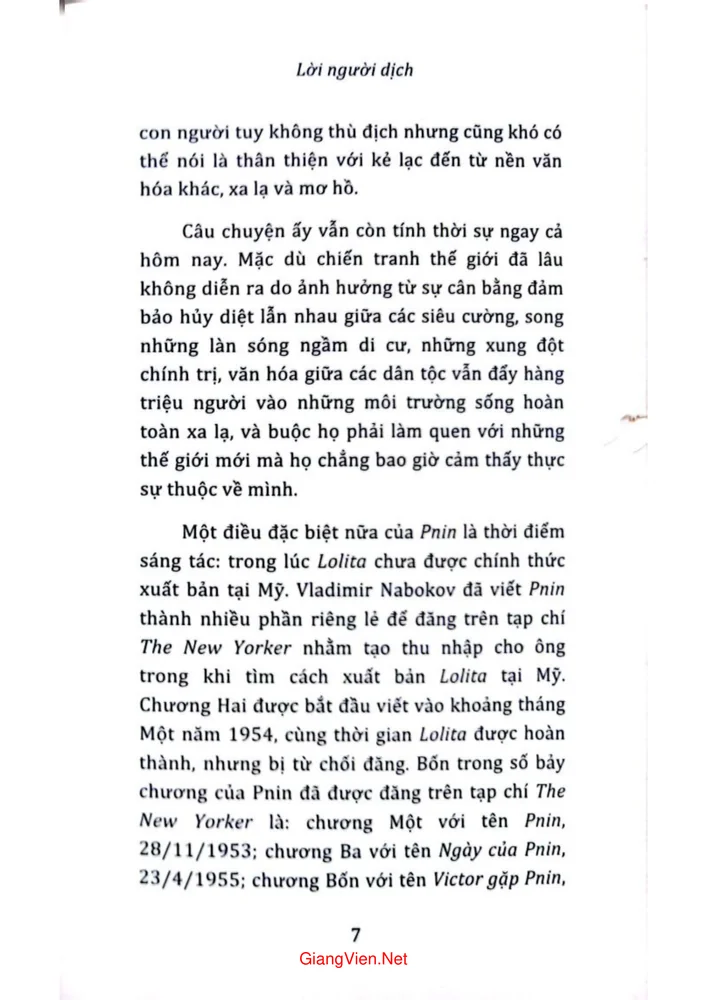 Trang 3 - Ảnh minh họa nội dung sách Pnin