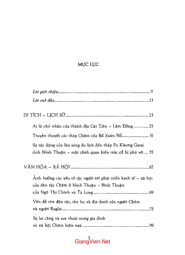 Trang 1 - Ảnh minh họa nội dung sách Văn hóa Chăm - nghiên cứu và phê bình