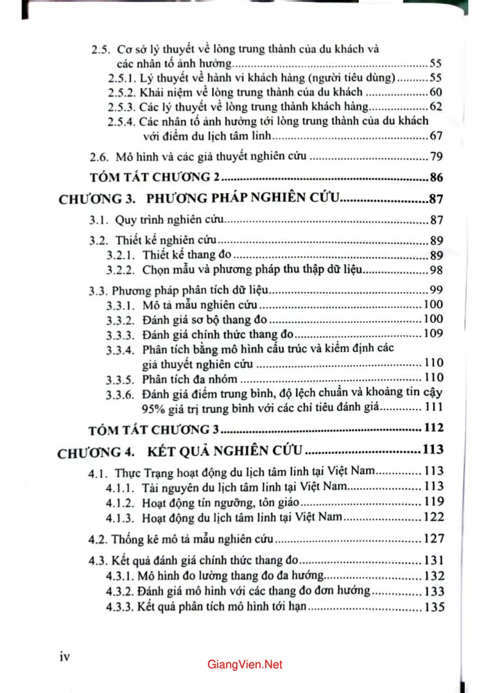 Trang 2 - Ảnh minh họa nội dung sách Các nhân tố ảnh hưởng đến lòng trung thành của du khách tại các điểm du lịch tâm linh ở Việt Nam 