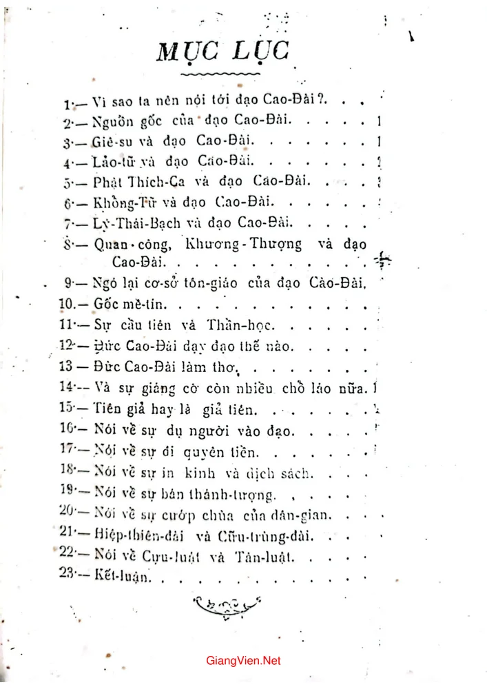 Trang 2 - Ảnh minh họa nội dung sách Cái án Cao Đài