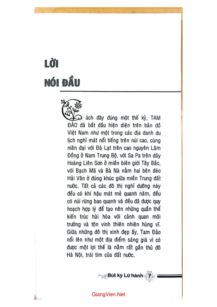 Trang 2 - Ảnh minh họa nội dung sách Tam Đảo - Miền du lịch đất tâm linh