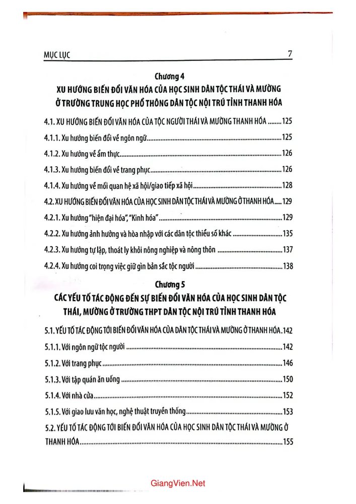 Trang 3 - Ảnh minh họa nội dung sách Biến đổi văn hóa của học sinh dân tộc nội trú Thái và Mường trong quá trình hội nhập và phát triển (Nghiên cứu trên địa bàn tỉnh Thanh Hó