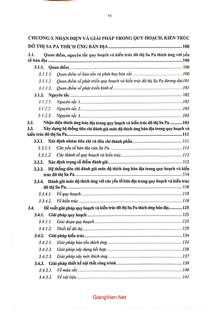 Trang 4 - Ảnh minh họa nội dung sách Thích ứng bản địa trong quy hoạch và kiến trúc đô thị Sa Pa 
