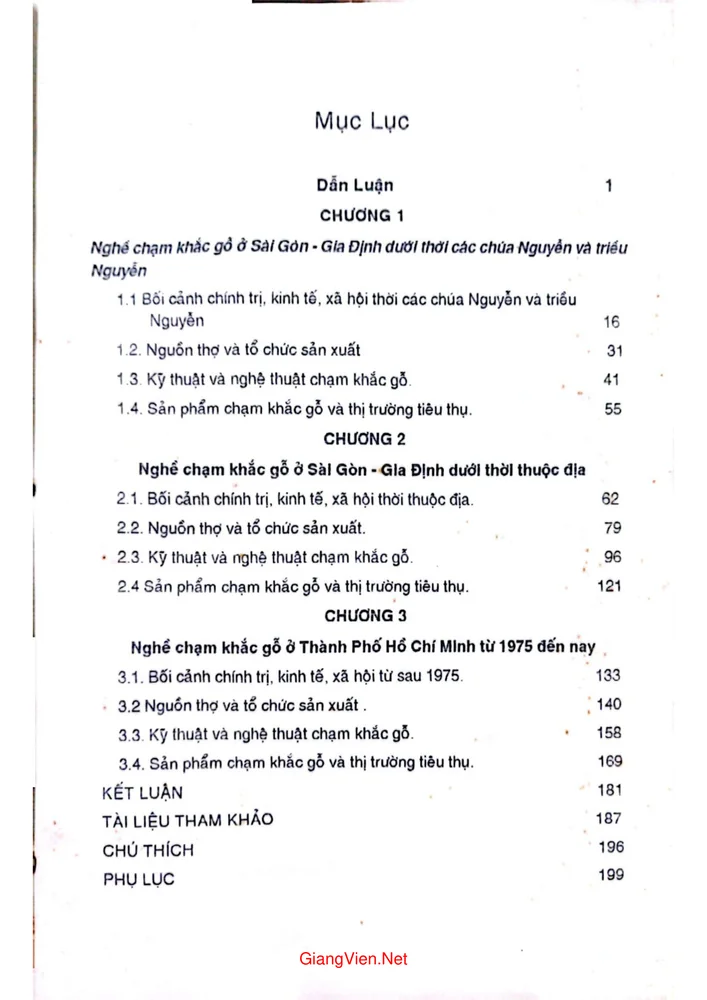 Trang 1 - Ảnh minh họa nội dung sách Nghề chạm khắc gỗ ở Thành phố Hồ Chí Minh từ thế kỷ XVIII đến nay
