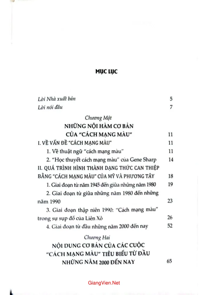 Trang 1 - Ảnh minh họa nội dung sách Sự sụp đổ của các chế độ chính trị trên thế giới qua các cuộc cách mạng màu, những bài học đối với Việt Nam