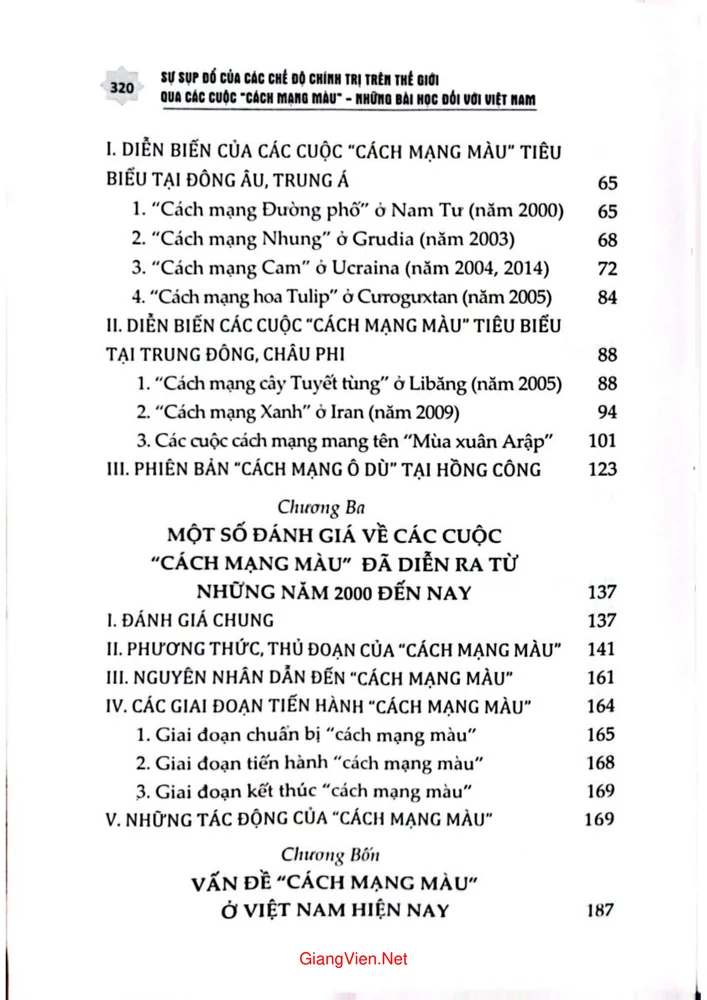 Trang 2 - Ảnh minh họa nội dung sách Sự sụp đổ của các chế độ chính trị trên thế giới qua các cuộc cách mạng màu, những bài học đối với Việt Nam