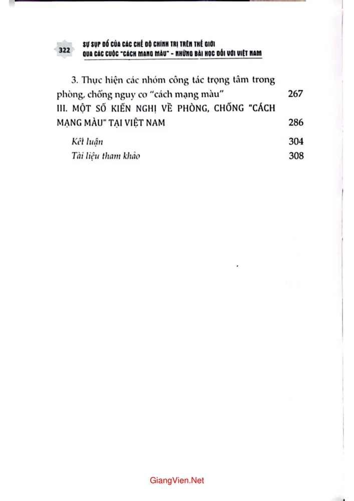 Trang 4 - Ảnh minh họa nội dung sách Sự sụp đổ của các chế độ chính trị trên thế giới qua các cuộc cách mạng màu, những bài học đối với Việt Nam