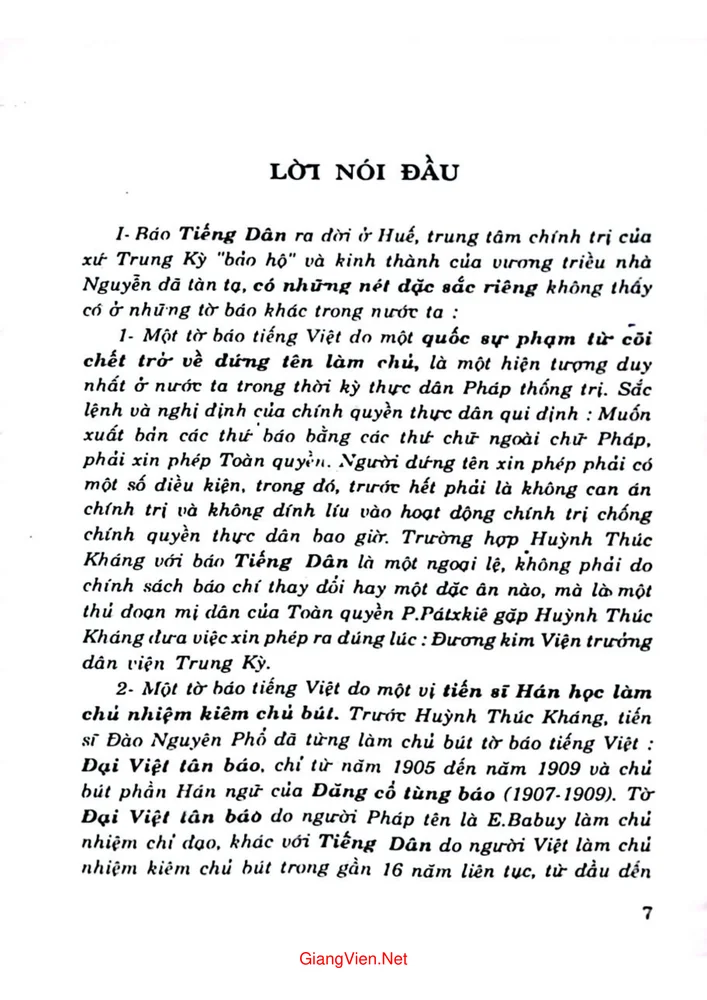 Trang 1 - Ảnh minh họa nội dung sách Lịch sử báo tiếng dân