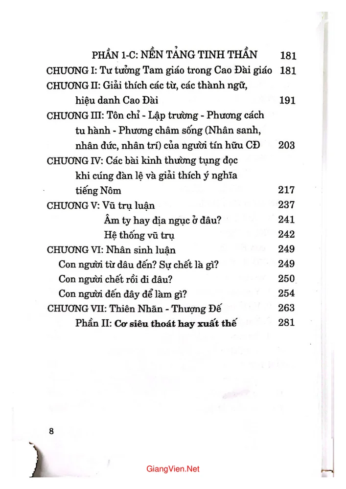 Trang 3 - Ảnh minh họa nội dung sách Tìm hiểu tư tưởng tinh hoa của Tam giáo (Nho - Lão - Thích) và Cao Đài Giáo tại Việt Nam