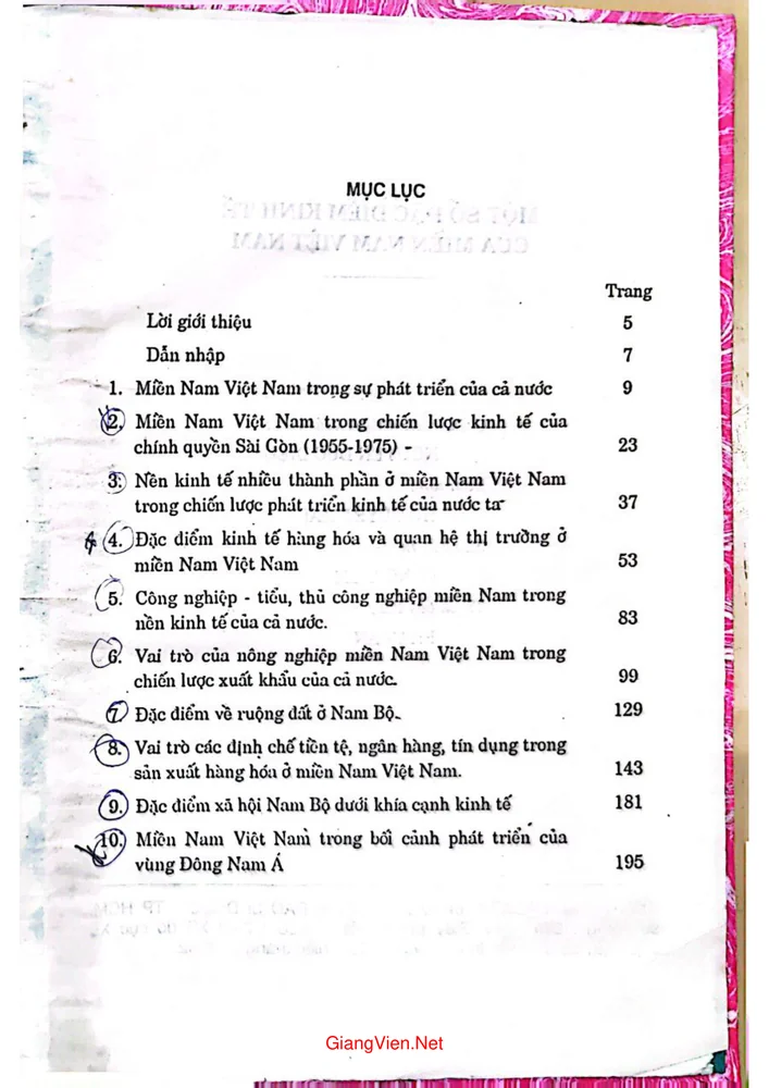 Trang 3 - Ảnh minh họa nội dung sách Một số đặc điểm kinh tế của miền Nam Việt Nam