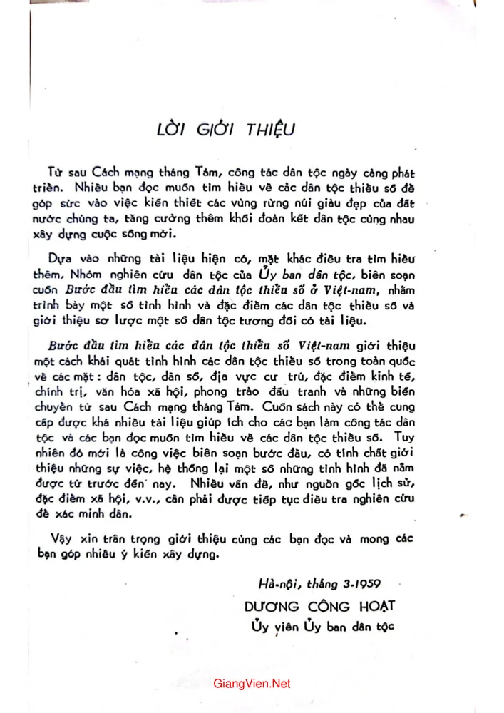 Trang 1 - Ảnh minh họa nội dung sách Các dân tộc thiểu số ở Việt Nam