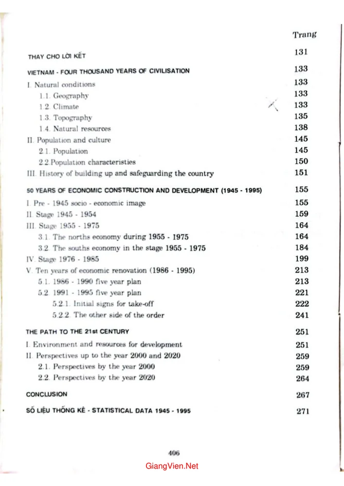 Trang 2 - Ảnh minh họa nội dung sách Kinh tế Việt Nam chặng đường 1945 - 1995 và triển vọng đến năm 2020