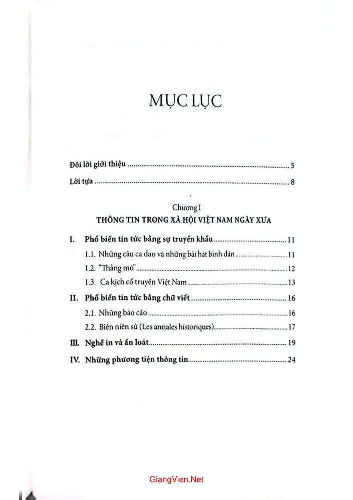 Trang 1 - Ảnh minh họa nội dung sách Báo chí Việt Nam từ khởi thủy đến 1945